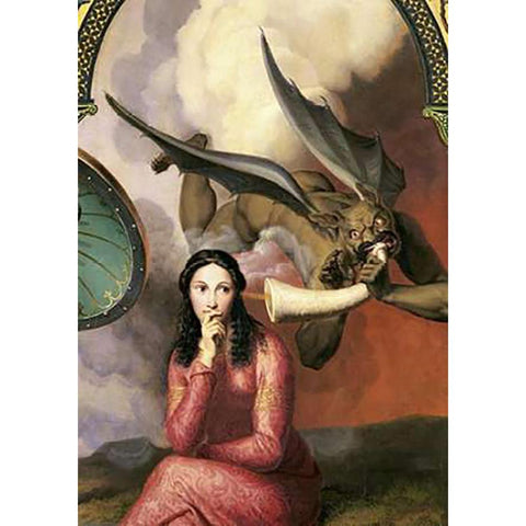 Good and Evil (Detail) Gold Ornate Wood Framed Art Print with Double Matting by Orsel, Andre Jacques Victor