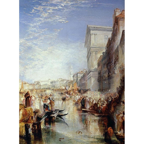 Grand Canal, Venice: Shylock Gold Ornate Wood Framed Art Print with Double Matting by Turner, Joseph M.W.