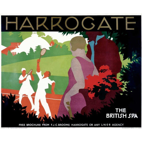 Harrogate White Modern Wood Framed Art Print by Purvis, Tom