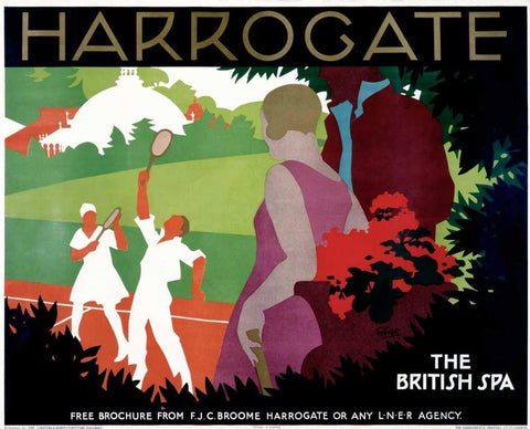 Harrogate White Modern Wood Framed Art Print with Double Matting by Purvis, Tom