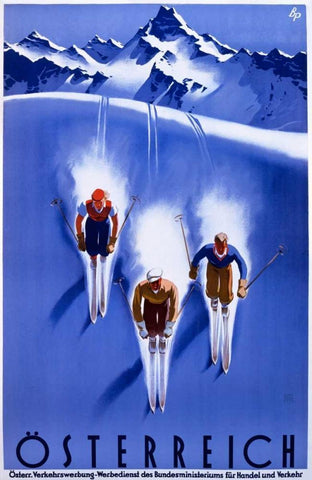 Österreich White Modern Wood Framed Art Print with Double Matting by Unknown