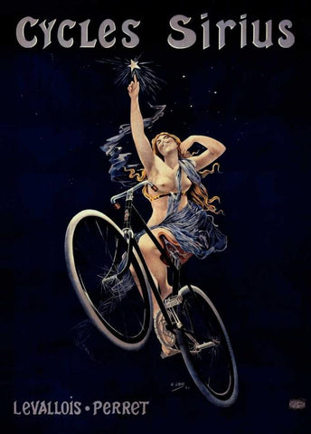 Cycles Sirius White Modern Wood Framed Art Print with Double Matting by Gray, H.