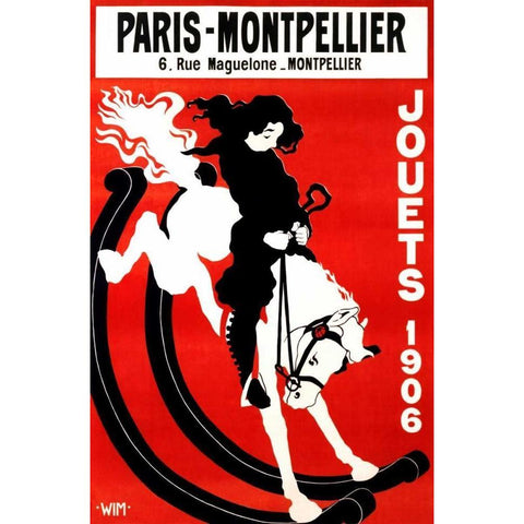 Paris-Montpellier Gold Ornate Wood Framed Art Print with Double Matting by Wim