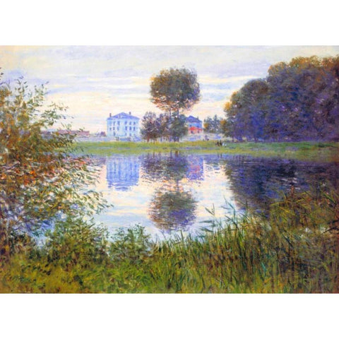 Arbre En Boule Argenteuil 1876 Black Modern Wood Framed Art Print with Double Matting by Monet, Claude