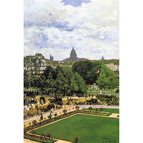 The Garden Of The Princess 1867 White Modern Wood Framed Art Print by Monet, Claude