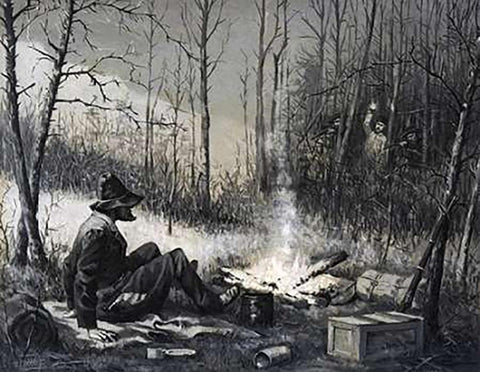 The Capture Of The German White Modern Wood Framed Art Print with Double Matting by Remington, Frederic
