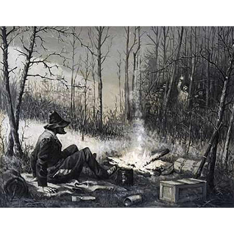 The Capture Of The German Black Modern Wood Framed Art Print with Double Matting by Remington, Frederic
