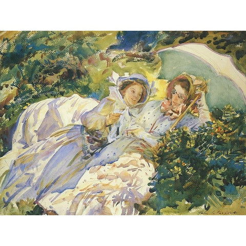Simplon Pass, the Tease, 1911 Black Modern Wood Framed Art Print with Double Matting by Sargent, John Singer