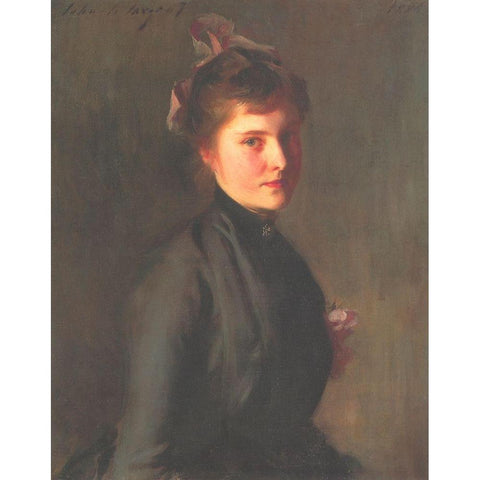Violet Black Modern Wood Framed Art Print with Double Matting by Sargent, John Singer