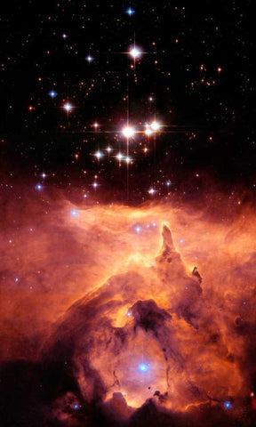 Pismis 24 and NGC 6357 Black Ornate Wood Framed Art Print with Double Matting by NASA