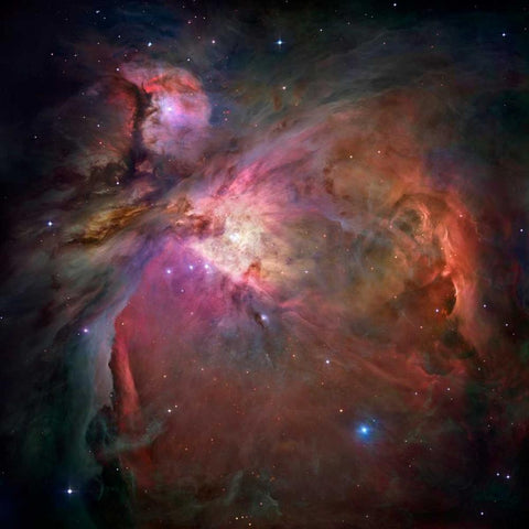 Orion Nebula Black Modern Wood Framed Art Print by NASA