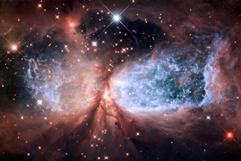Star-Forming Region S106 Black Ornate Wood Framed Art Print with Double Matting by NASA