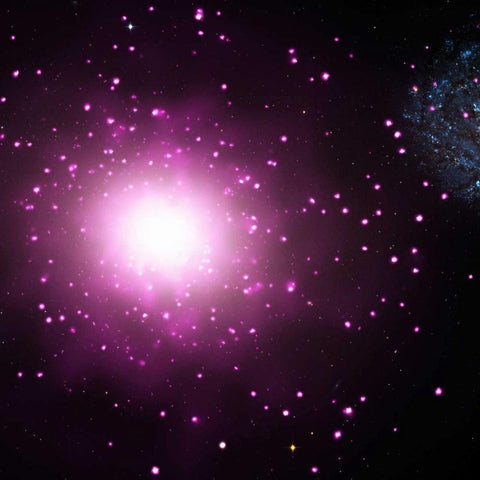 M60-UCD1 - Ultra-Compact Dwarf Galaxy White Modern Wood Framed Art Print with Double Matting by NASA