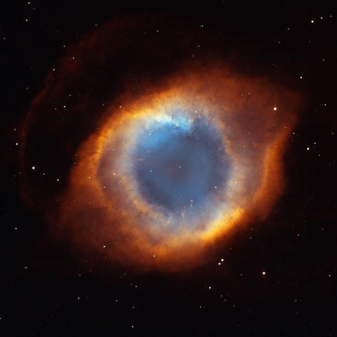 Helix Nebula - a Gaseous Envelope Expelled By a Dying Star Black Modern Wood Framed Art Print by NASA