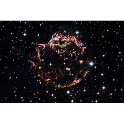 Supernova Remnant Cassiopeia A - March 2004 Black Modern Wood Framed Art Print with Double Matting by NASA