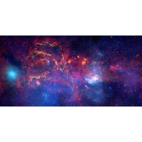 NASAs Great Observatories Examine the Galactic Center Region Black Modern Wood Framed Art Print by NASA