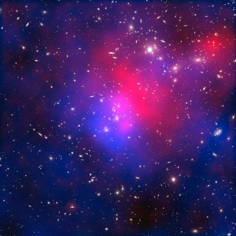 Pandoras Cluster - Abell 2744 Black Modern Wood Framed Art Print by NASA