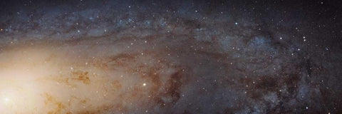 Hubble M31 PHAT Mosaic - Andromeda Panorama White Modern Wood Framed Art Print with Double Matting by NASA