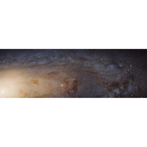 Hubble M31 PHAT Mosaic - Andromeda Panorama Black Modern Wood Framed Art Print by NASA