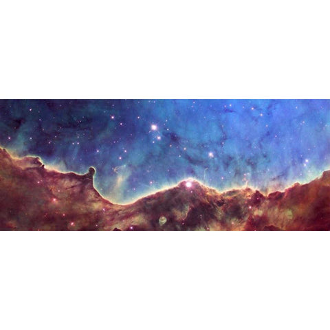 Hubble Image of NGC 3324 Black Modern Wood Framed Art Print by NASA