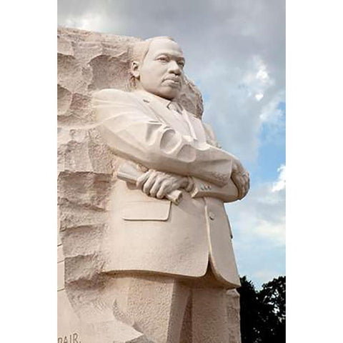 Martin Luther King, Jr. Memorial, Washington, D.C. White Modern Wood Framed Art Print by Highsmith, Carol