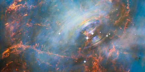 Core of the Crab Nebula Black Ornate Wood Framed Art Print with Double Matting by NASA