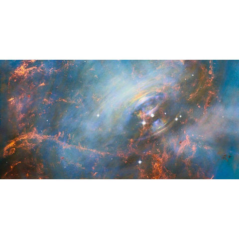 Core of the Crab Nebula Black Modern Wood Framed Art Print by NASA