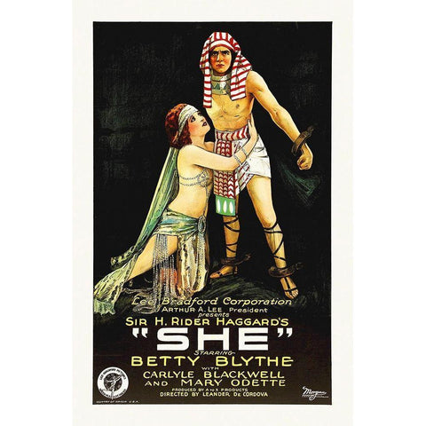 Betty Blythe, She, 1925 White Modern Wood Framed Art Print by Hollywood Photo Archive