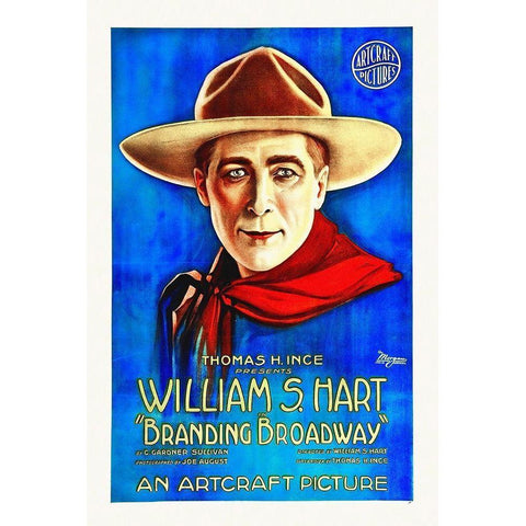 Branding Broadway, 1918 Gold Ornate Wood Framed Art Print with Double Matting by Hollywood Photo Archive