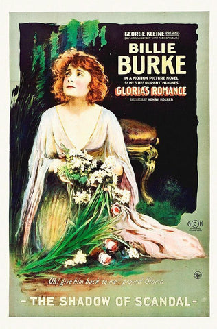 Burke, Billie, The Shadow of Scandal, 1916 Black Ornate Wood Framed Art Print with Double Matting by Hollywood Photo Archive