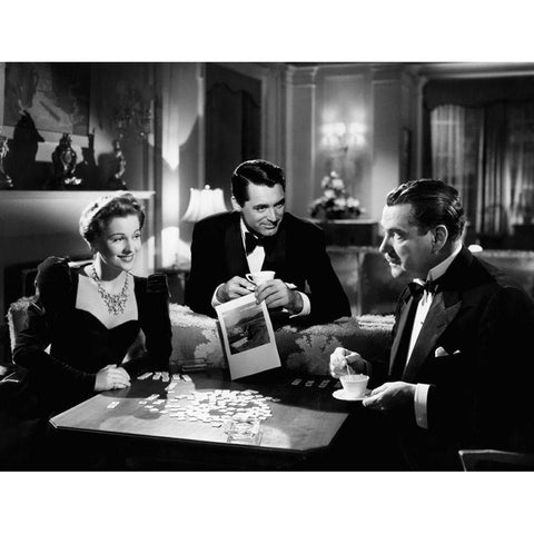 Cary Grant - Suspicion Black Modern Wood Framed Art Print by Hollywood Photo Archive