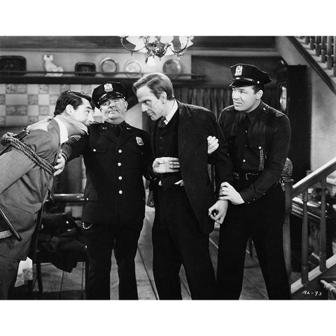 Cary Grant - Arsenic and Old Lace Black Modern Wood Framed Art Print by Hollywood Photo Archive