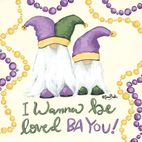 Loved Ba You Gold Ornate Wood Framed Art Print with Double Matting by Baker, Sara