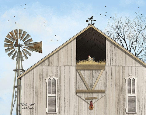 Winds Aloft White Modern Wood Framed Art Print with Double Matting by Jacobs, Billy