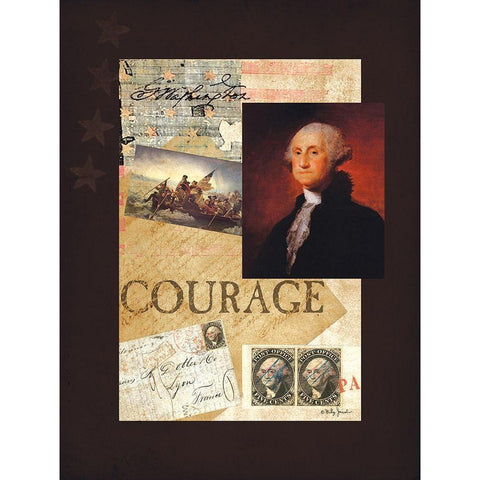 George Gold Ornate Wood Framed Art Print with Double Matting by Jacobs, Billy