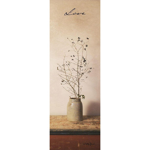 Love Black Modern Wood Framed Art Print with Double Matting by Jacobs, Billy