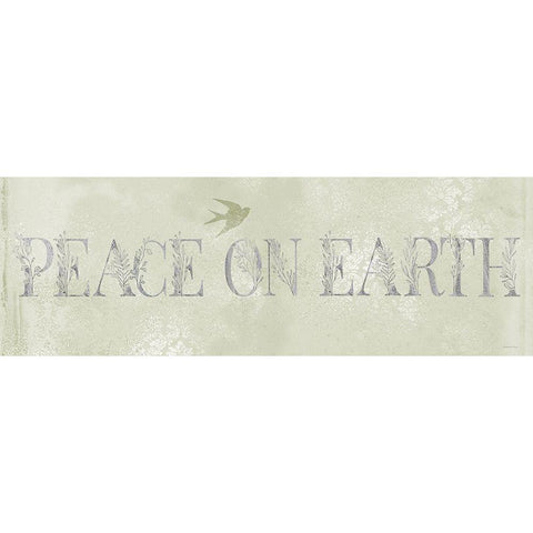 Peace on Earth White Modern Wood Framed Art Print by Bluebird Barn