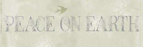 Peace on Earth Black Ornate Wood Framed Art Print with Double Matting by Bluebird Barn