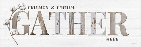 Friends And Family Gather Here White Modern Wood Framed Art Print with Double Matting by Boyer, Susie