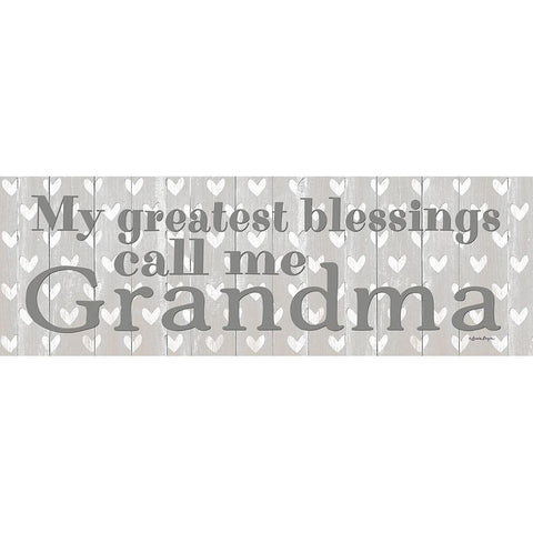 My Greatest Blessings Call Me Grandma Black Modern Wood Framed Art Print by Boyer, Susie