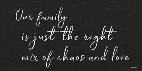 Family Chaos and Love Black Ornate Wood Framed Art Print with Double Matting by Boyer, Susie