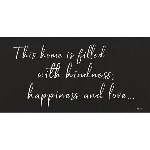 This Home is Filled Black Modern Wood Framed Art Print by Boyer, Susie