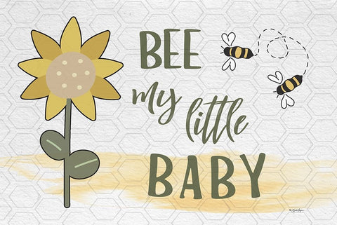 Bee My Little Baby White Modern Wood Framed Art Print with Double Matting by Boyer, Susie