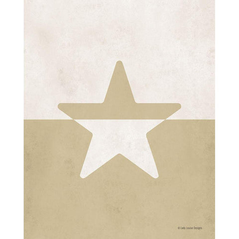 Neutral Nursery Half Star Black Modern Wood Framed Art Print by Lady Louise Designs