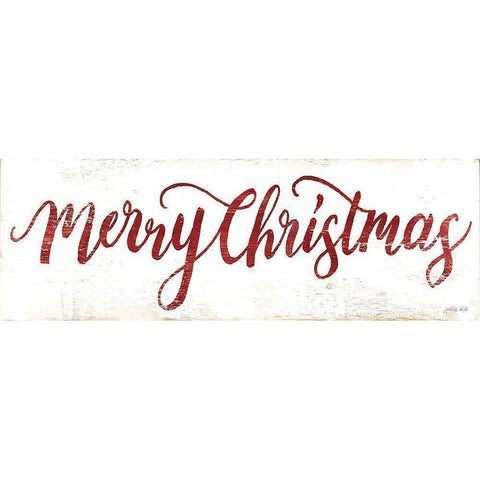 Merry Christmas Black Modern Wood Framed Art Print by Jacobs, Cindy