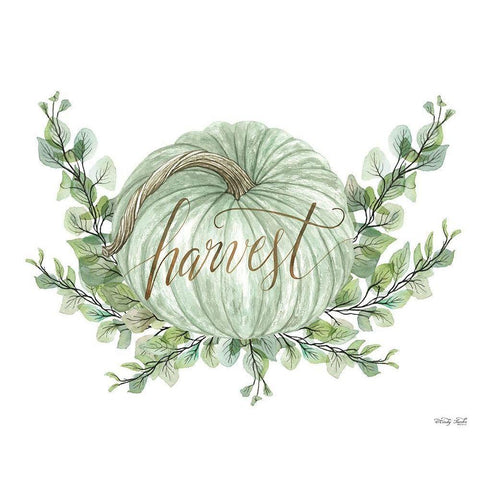 Harvest Pumpkins Gold Ornate Wood Framed Art Print with Double Matting by Jacobs, Cindy