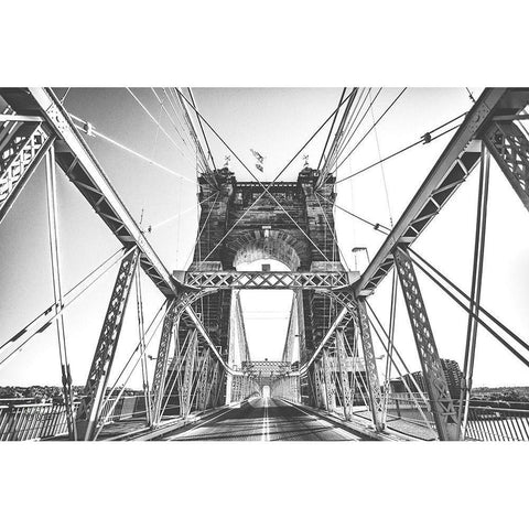 Gray Matter Black Modern Wood Framed Art Print with Double Matting by Quillen, Donnie