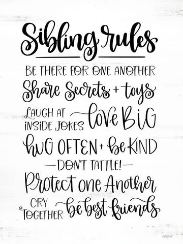 Sibling Rules Black Ornate Wood Framed Art Print with Double Matting by Imperfect Dust