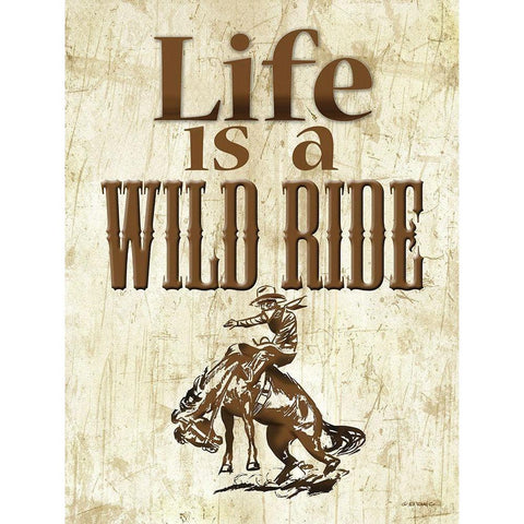 Life is a Wild Ride Black Modern Wood Framed Art Print by Wargo, Ed