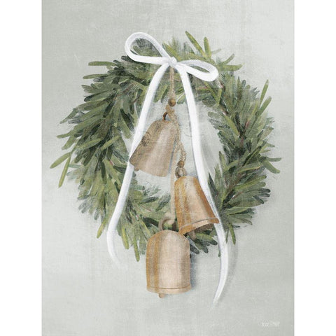 Farmhouse Wreath Black Modern Wood Framed Art Print with Double Matting by House Fenway